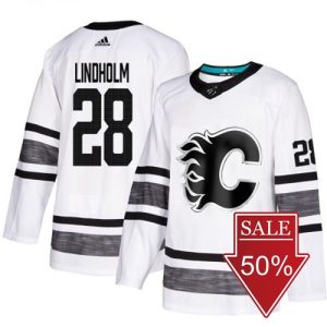 Calgary Flames Trikot Elias Lindholm Weiß 2019 NHL All Star–1